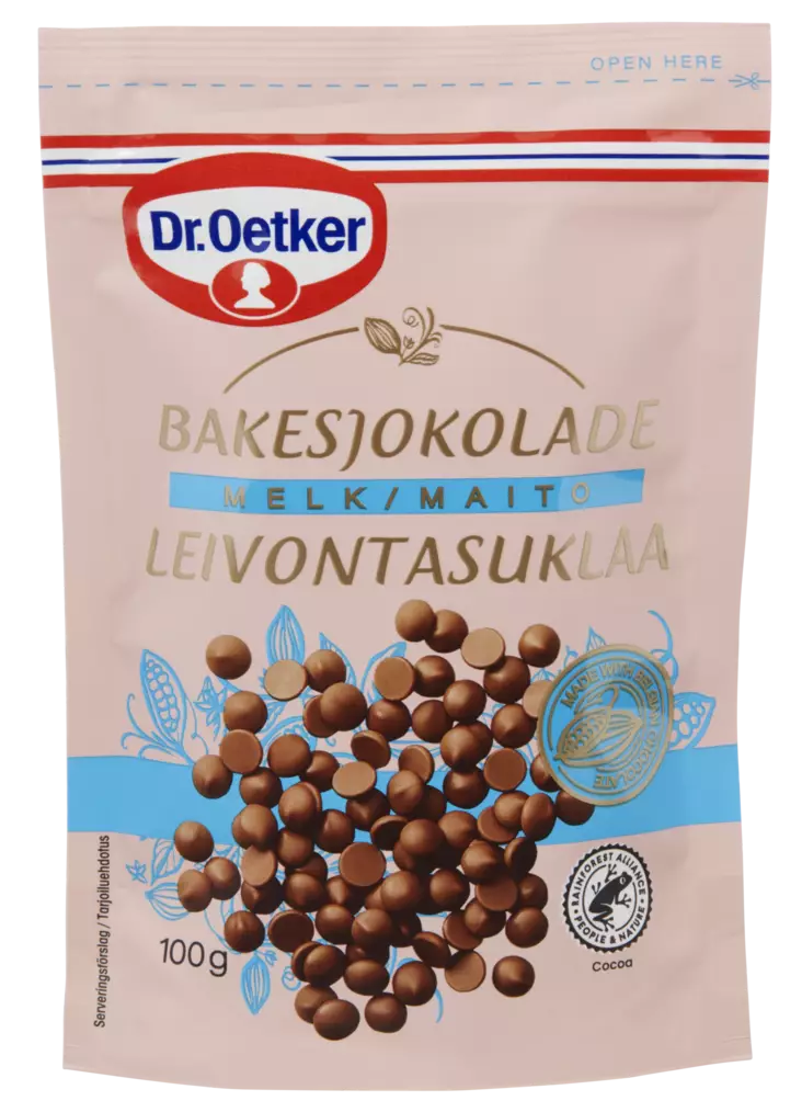 Dr. Oetker Maitosuklaanappi leivontaan - Elintarvikkeet - 5701073061459 - 1