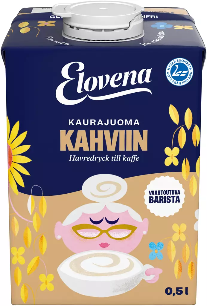 ELOVENA KAURAJUOMA KAHVIIN 0,5 L GTN - Kissat - 6411200000259 - 1
