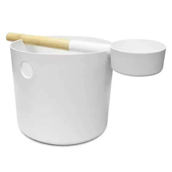 Emendo kauha+kiulu valkoinen - Saunakiulut ja kauhat - 6430064290019 - 1