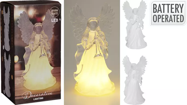 Enkeli led-valoilla 30cm warm white - Jouluvalot - 8721037607919 - 1