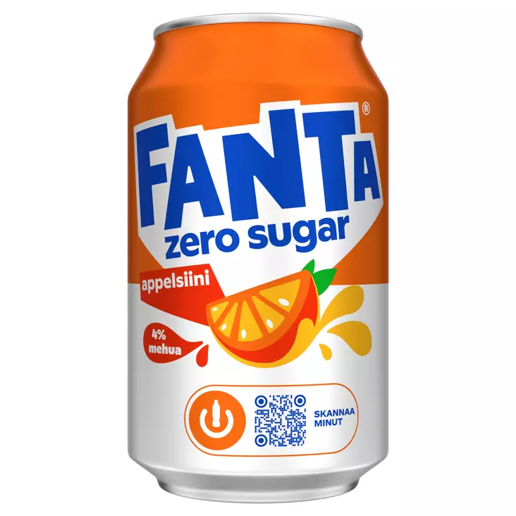 Fanta appelsiini zero sugar 0,33l/tlk - Virvoitusjuomat ja mixerit - 6415600599399 - 1