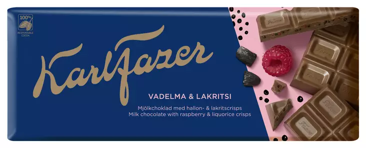 Fazer Vadelma&Lakritsi suklaalevy 200g - Suklaat - 6416453015289 - 1