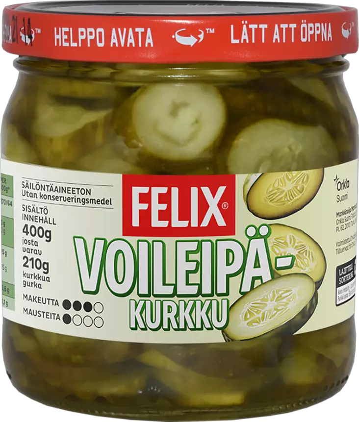Felix ohut voileipäkurkku 400/210g - Elintarvikkeet - 6424908451209 - 1