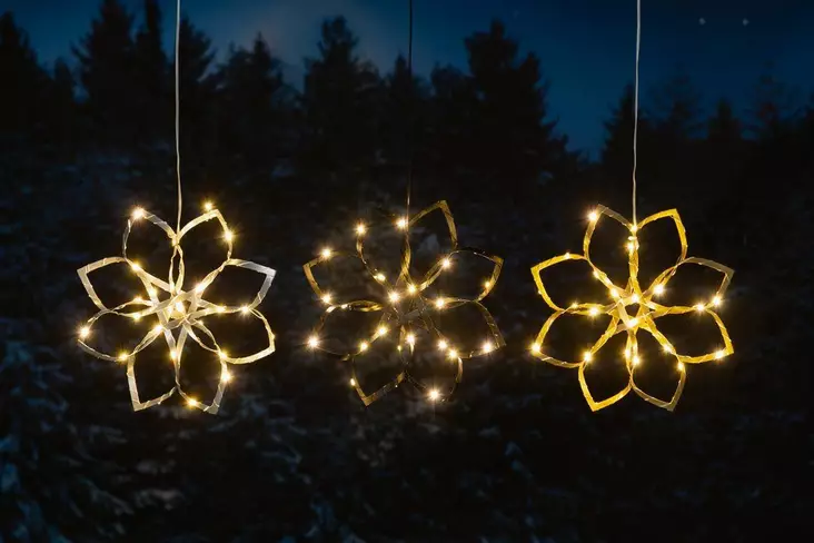 Finnlumor kukkaikkunakoriste kulta - Jouluvalot - 6410416391779 - 1