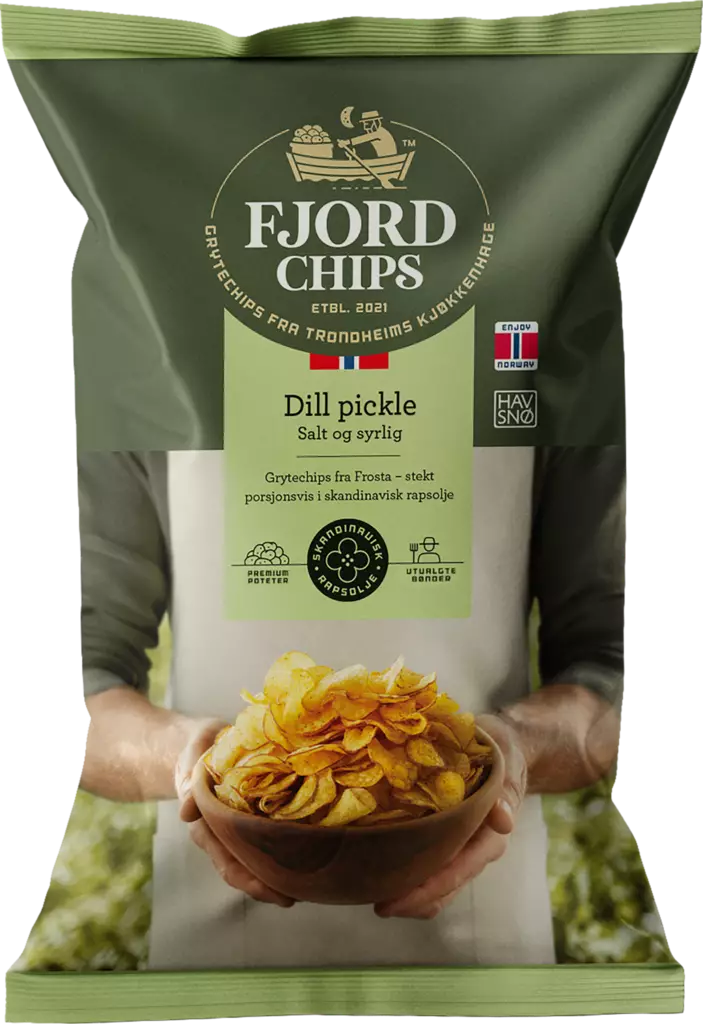 FjordChips tilli ja suolakurkku 150g - Sipsit, snacksit ja pähkinät - 7073298000239 - 1