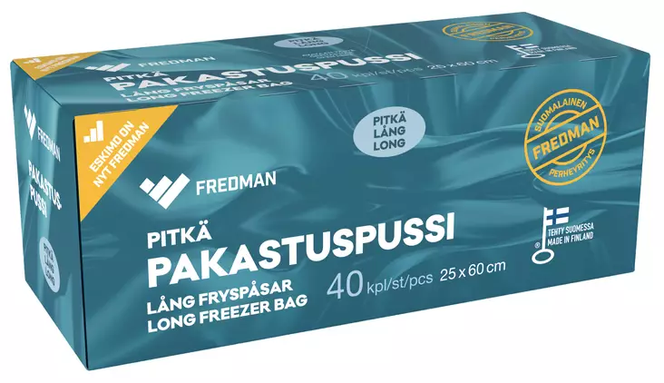FREDMAN PITKÄ PAKASTUSPUSSI 25X60CM - Veneily - 6418400073069 - 1