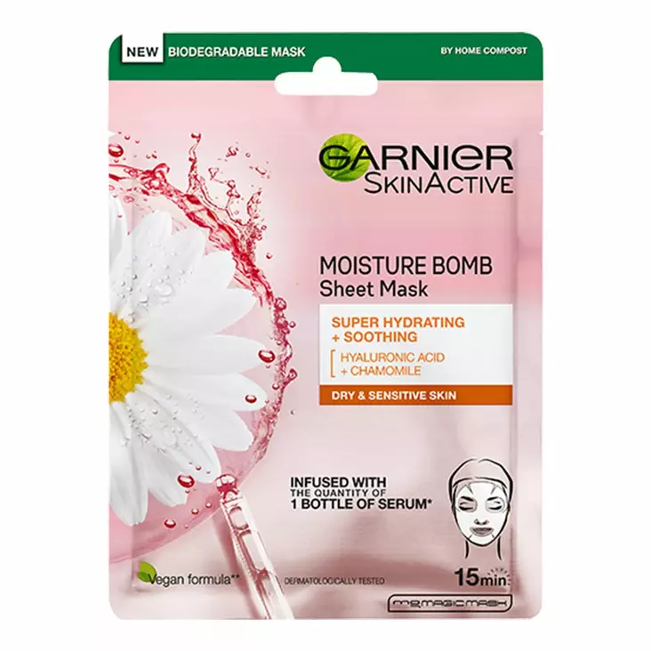 Garnier Moisture Bomb kangasnaamio 32g - Seerumit ja kasvonaamiot/kuorinta - 3600541945029 - 1