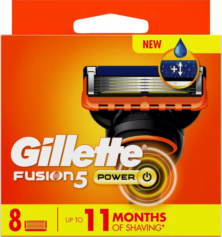 GILLETTE FUSION POWER 8 KPL TERIÄ - Hiustenhoito ja hiuskoristeet - 7702018852529 - 1