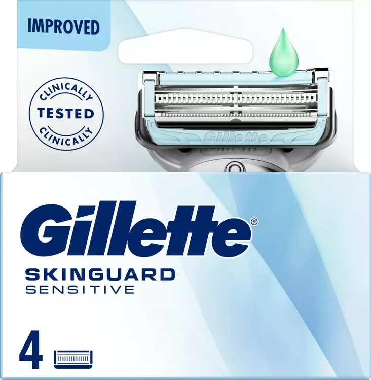 GILLETTE SKINGUARD SENSITIVE 4 KPL TERÄP - Hiustenhoito ja hiuskoristeet - 7702018487639 - 1