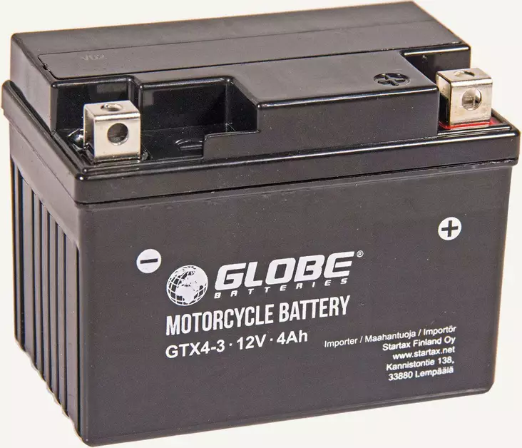 GLOBE Akku GEL 12V 4Ah GTX 4A-3 -/+ - Pienkone akut - 6438255985089 - 1