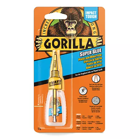 Gorilla Super Glue Brush & Nozzle 12g - Pikaliimat - 5704947004279 - 1