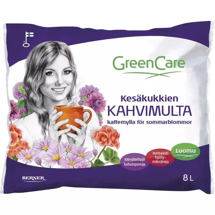 Greencare Kesäkukkien kahvimulta 8L - Puutarhalannoitteet - 6414505187359 - 1