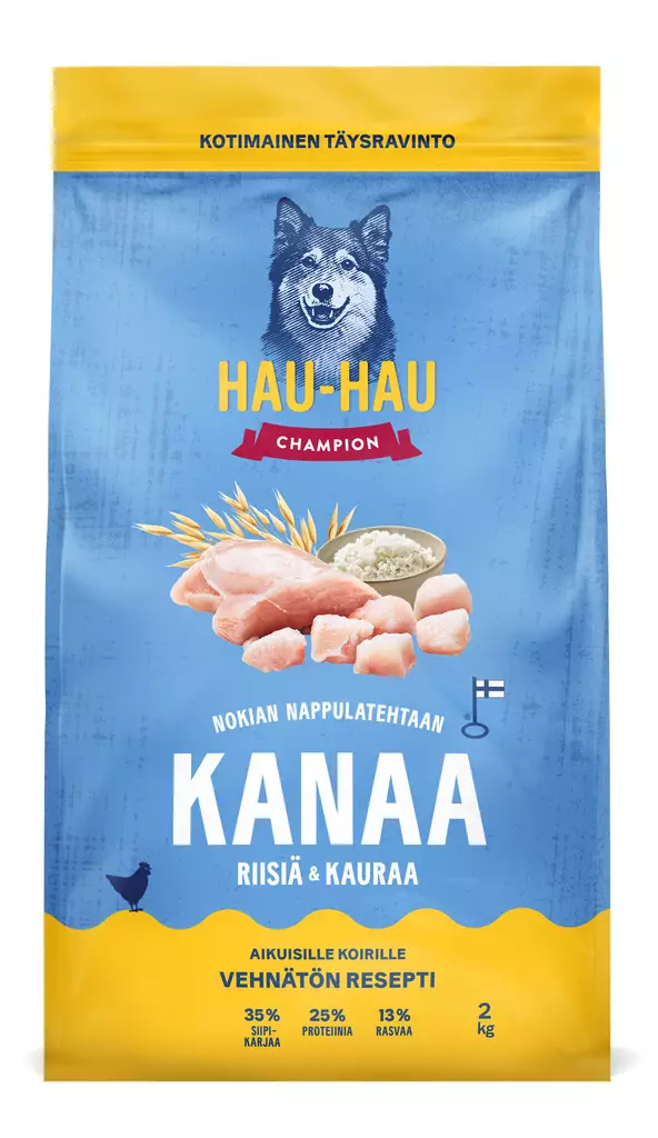 HHC Kanaa,riisiä ja kauraa aik.2kg - Koiran kuivaruoat - 6438554010529 - 1