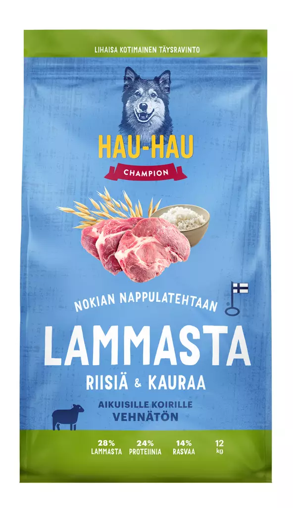 HHC Lammasta,riisiä ja kauraa 12kg - Koiran kuivaruoat - 6430076899019 - 1