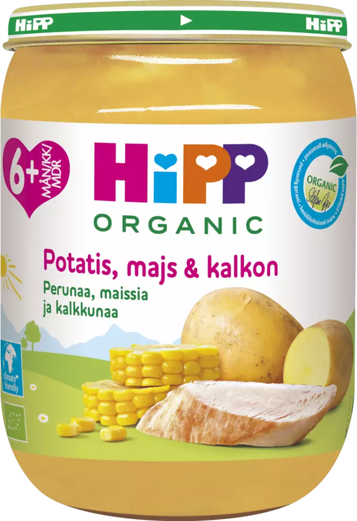 HIPP PERUNAA,MAISSIA&KALKKUNAA 190G - Lasten ruoka ja juoma - 4062300247529 - 1