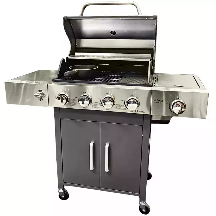 Hornet Kaasugrilli 4+1 harmaa - Kaasugrillit - 6438168119519 - 1