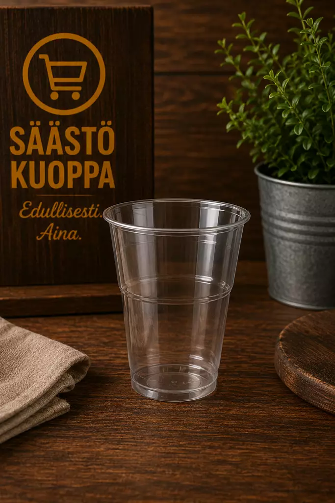 Huhtamaki muovilasi kirkas 250ml 50kpl - Kertakäyttömukit - 4011678005439 - 1