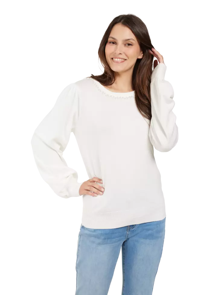 Jensen neulepusero timantit pääntiellä L - Naisten paidat ja puserot - 5713242187259 - 1