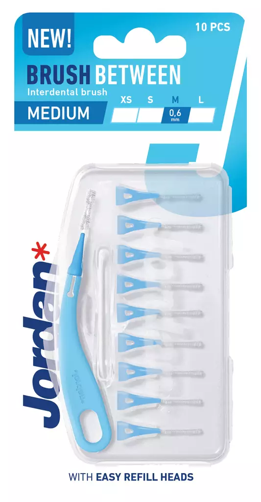 Jordan Brush Between M 0,6mm Interdental - Suunhoitotarvikkeet & suuvedet - 7046110058299 - 1