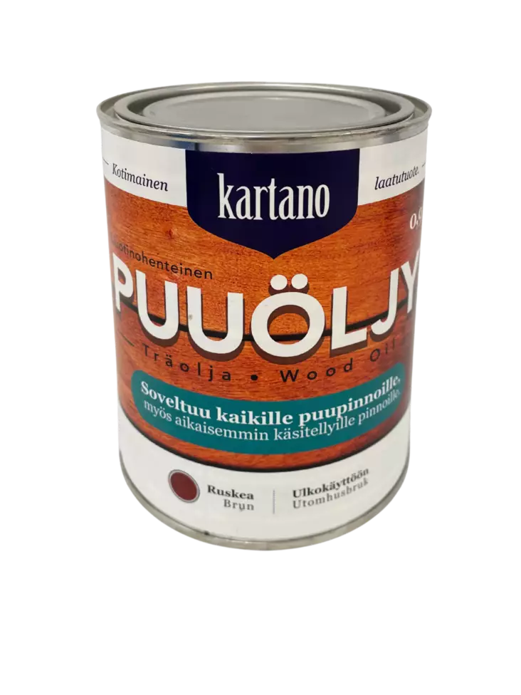 Kartano Puuöljy Ruskea Liuotinohenteinen 0,9L - Puuöljyt - 6438168097909 - 1