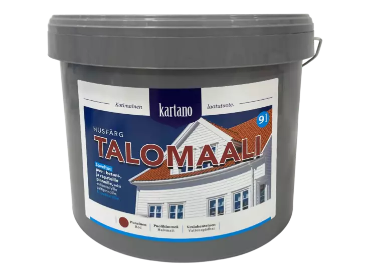 Kartano talomaali punainen 0,9l - Talomaalit - 6438168101149 - 1