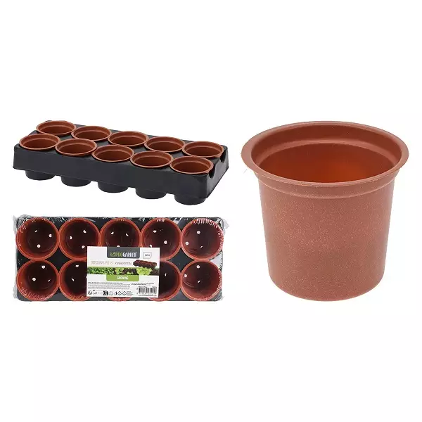 Kasvatusruukut alustalla 10kpl - Turve- ja kasvatusruukut - 8721037255219 - 1