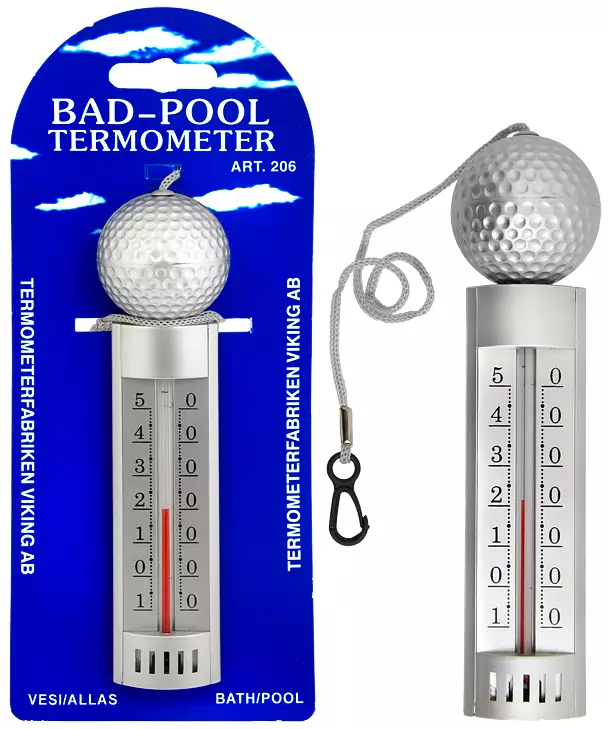 Kelluva lämpömittari pallo 19cm - Lämpömittarit - 7316040002069 - 3