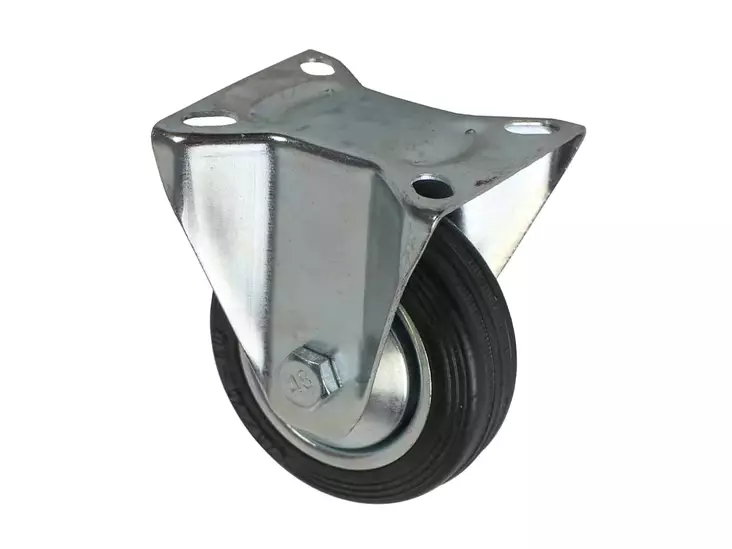 Kiintopyörä 75mm teräs/kumi - Huonekalupyörät - 6414675027929 - 1