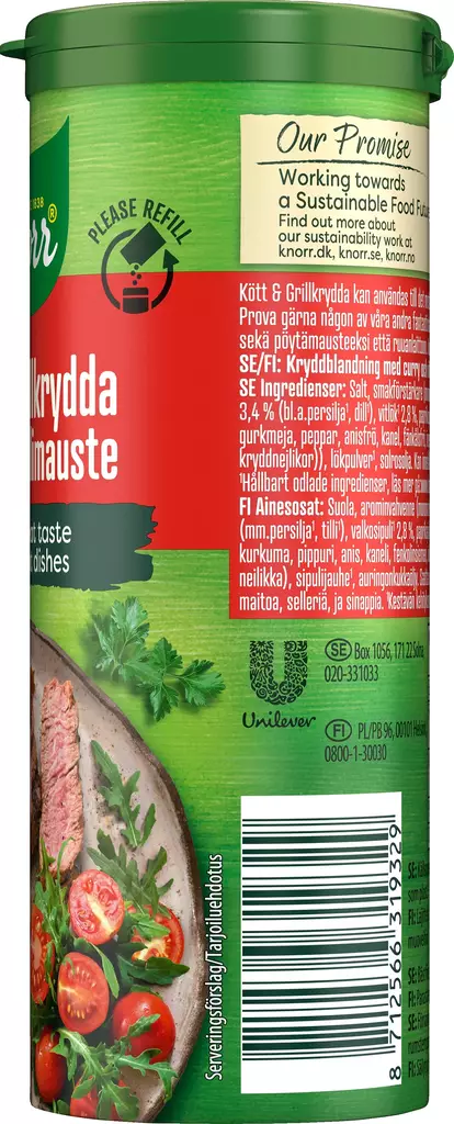 Knorr Liha-ja grillausmausteseos sirotin - Kuivaruoka-aineet, keitot ja kastikkeet - 8712566319329 - 1