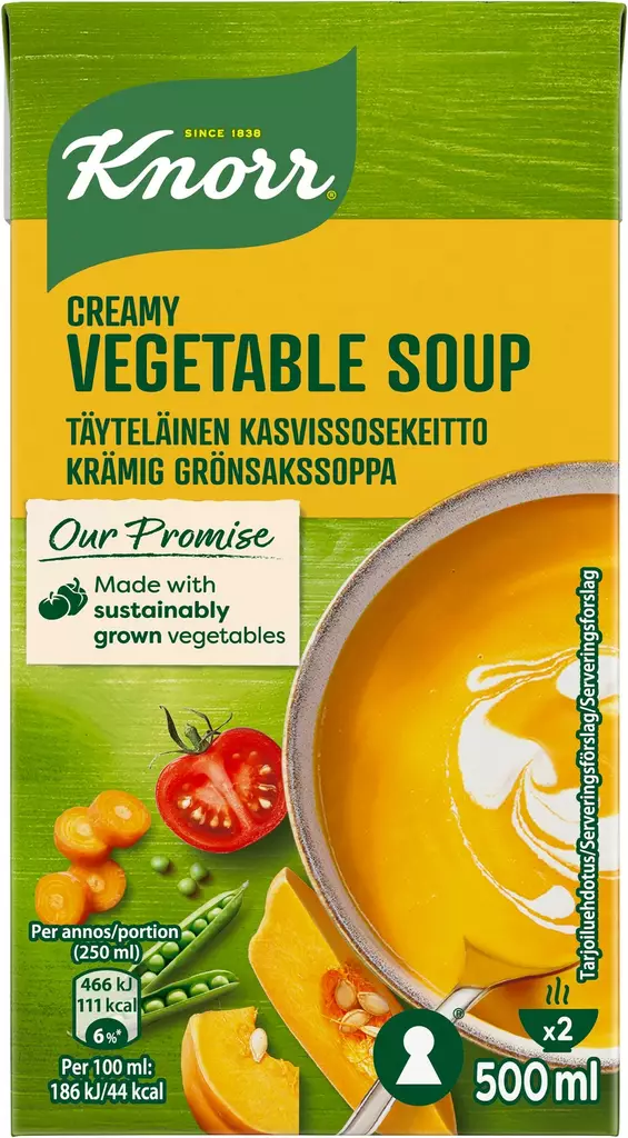 KNORR TÄYTELÄINEN KASVISSOSEKEITTO - Kuivaruoka-aineet, keitot ja kastikkeet - 8712566371259 - 1