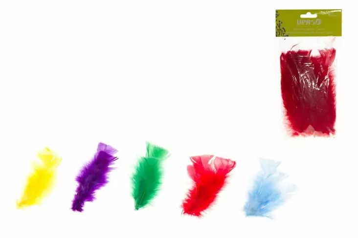 Koristehöyhenet 5kpl - Askartelukoristeet - 6410411020759 - 1