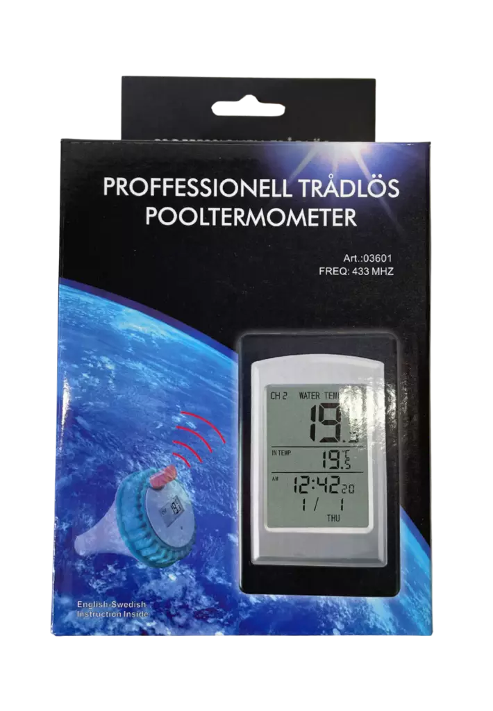 Langaton allas/lämpömittari kellolla - Lämpömittarit - 7316040036019 - 1