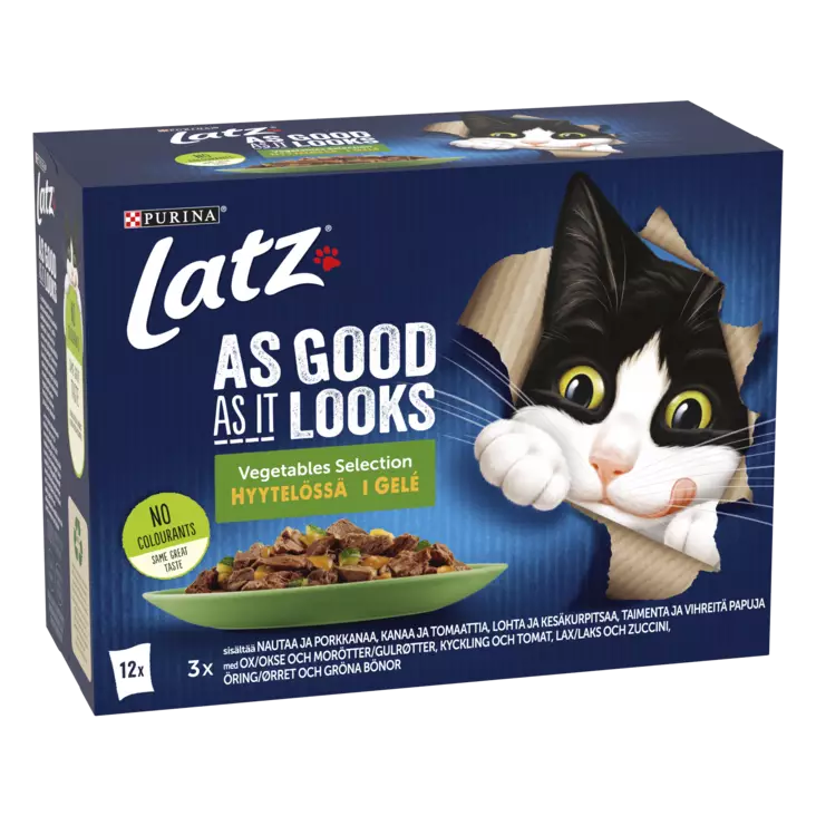Latz Agail Mixed laj. hyytelössä 12x85g - Kissan märkäruoat - 7613039847749 - 1