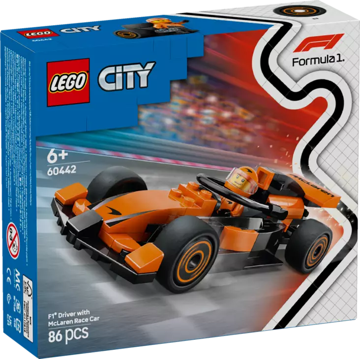 LEGO City F1®-kuljettaja ja McLaren-kilpa-auto 60442 - Legot - 5702017812489 - 1