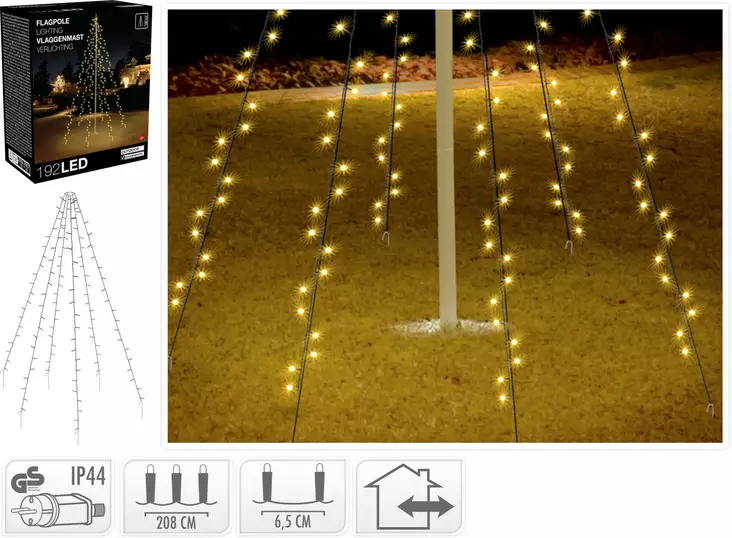 Lipputanko valo 192led - Jouluvalot - 8719202006469 - 1