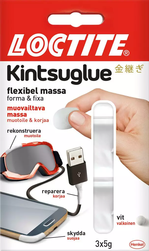 Loctite kintsuglue korjausmassa valkoinen 3x5g - Muut liimat - 7332531073189 - 1