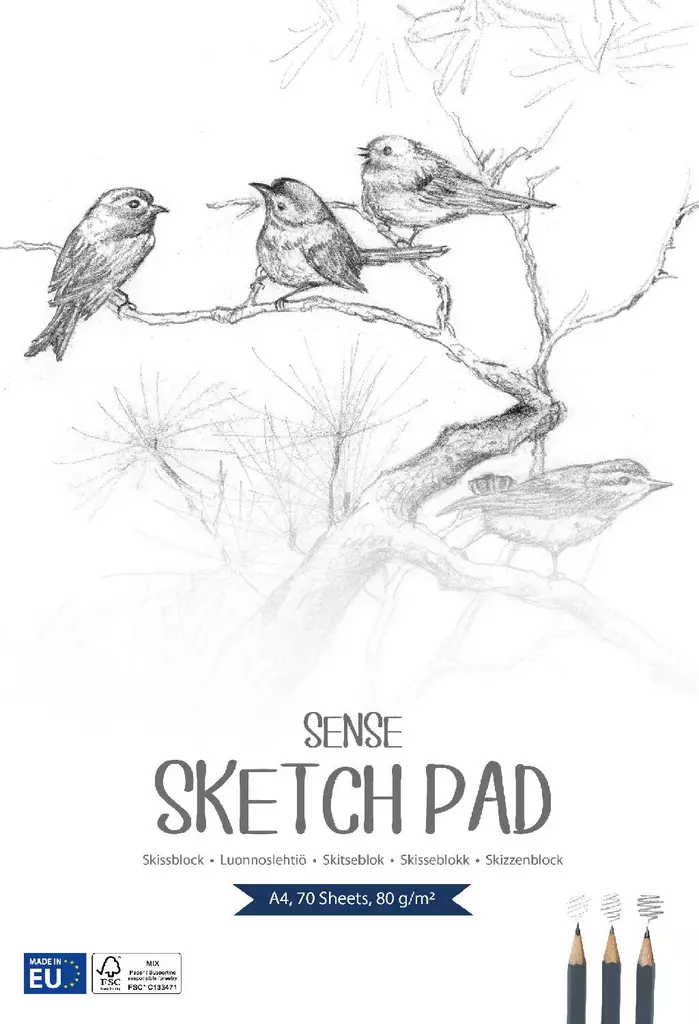 Luonnoslehtiö Sense A4 70ark - Vihkot, lehtiöt, muistikirjat - 7312460108749 - 1