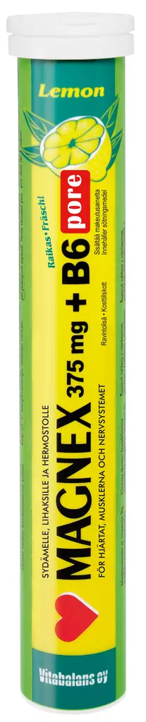 Magnex 375 mg + B6 20 kpl 20tabl - Vitamiinit ja mineraalit - 6410530033319 - 1