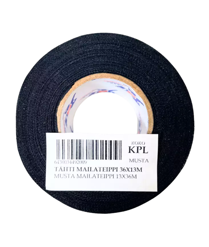 Mailateippi 36mm x 13m musta - Talviurheilu - 6430034492009 - 1
