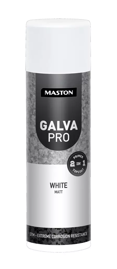 Maston Galva Pro spray valkoinen 500ml - Metallimaalit - 6412490046989 - 1