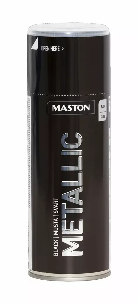 Maston Metallic musta 400ml - Spraymaalit - 6412492108159 - 2