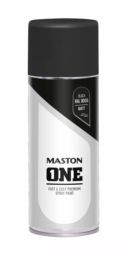 Maston ONE Spraymaali- Matta musta 400ml - Spraymaalit - 6412490023119 - 2