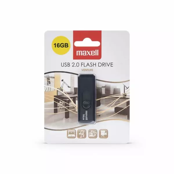 Maxell Venture USB-muistitikku 16GB - Muistitikut ja muistikortit - 4902580715229 - 1