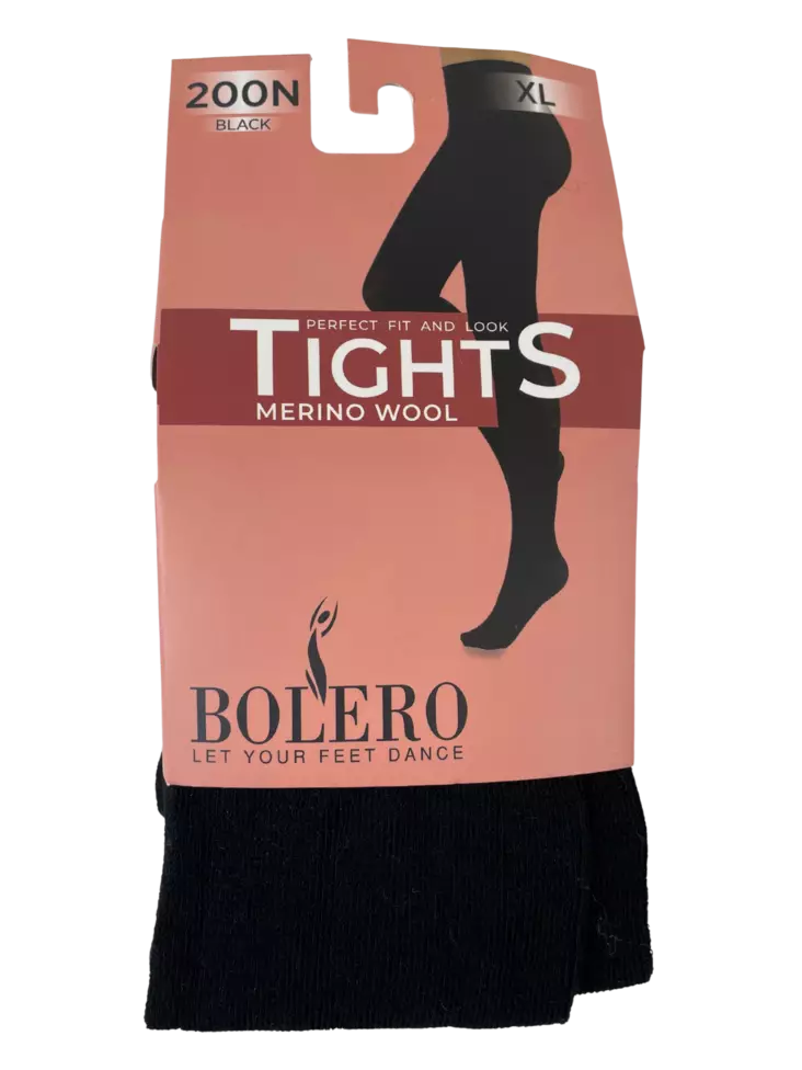 Merinovillasukkahousut XL Musta - Naisten sukat ja sukkahousut - 6438159900409 - 1