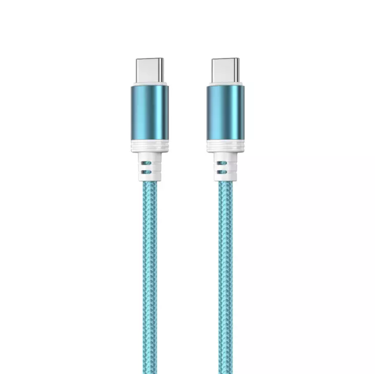 Mobia punottu kaapeli usb-a -> usb-c, 30w, 480 mbps, 1m, sininen - Puhelintarvikkeet ja laturit - 6430076524089 - 1