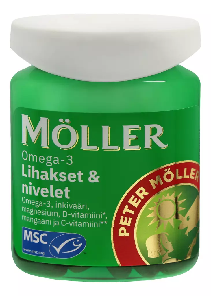 Möller Omega-3 Lihakset & nivelet ravint - Rasvahapot - 5702071389279 - 1