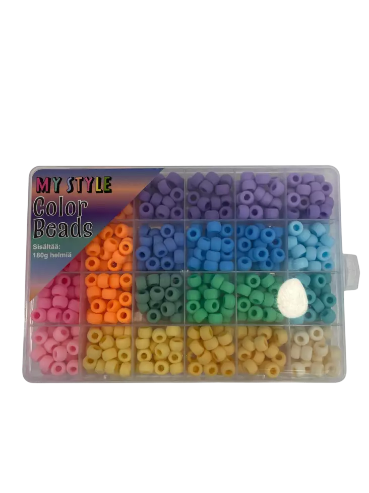 Mystyle värikkäät helmet rasiassa - Askarteluhelmet - 6416570046999 - 1