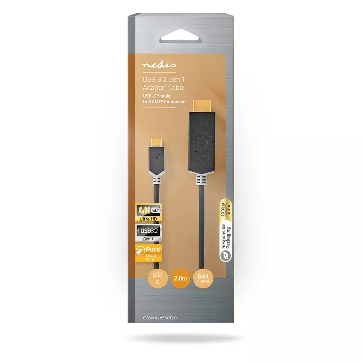 Nedis USB-C/HDMI-sovitin - Muut tietokonetarvikkeet - 5412810331659 - 1