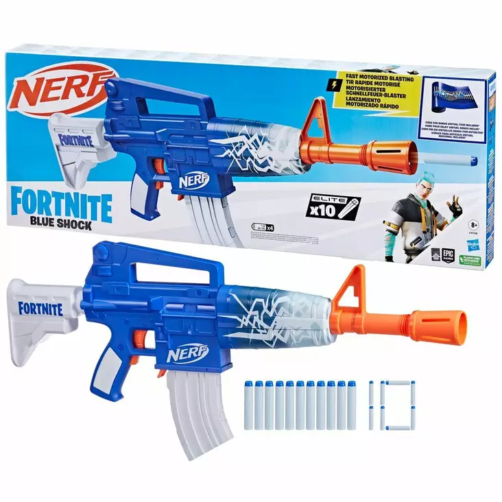 Nerf fortnite blue moottoroitu ase - Leikkiaseet - 5010996119209 - 1