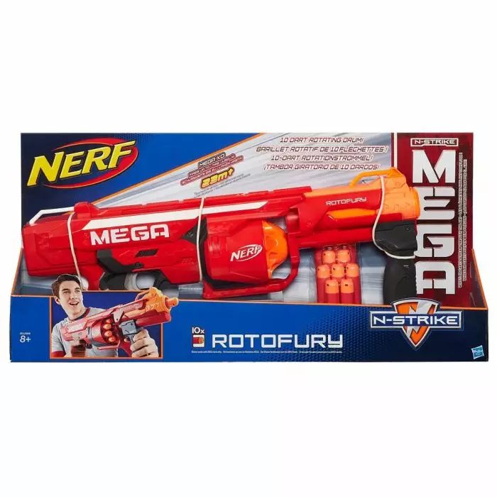 Nerf Mega Rotofury vaahtomuoviammusase - Leikkiaseet - 5010994861469 - 1